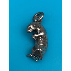 .925 Otter Sterling Silver Jewelry Charm #water